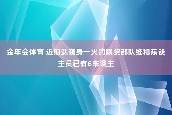 金年会体育 近期遇袭身一火的联黎部队维和东谈主员已有6东谈主