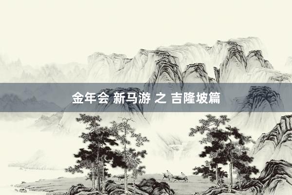 金年会 新马游 之 吉隆坡篇