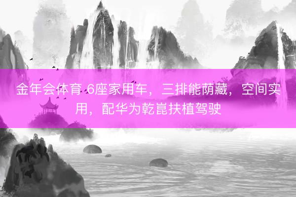 金年会体育 6座家用车，三排能荫藏，空间实用，配华为乾崑扶植驾驶